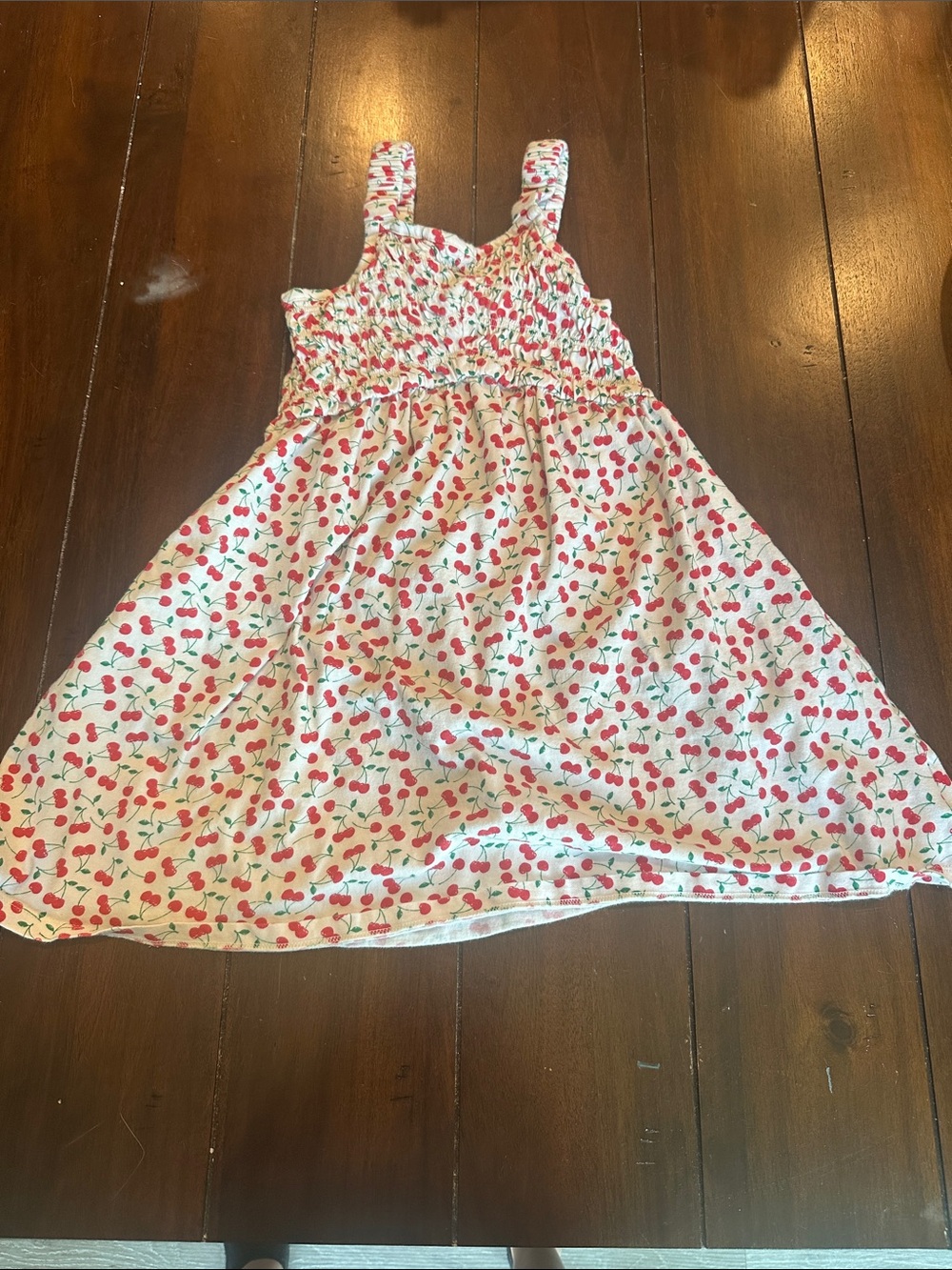 Old Navy White Sundress with Red Cherry Print